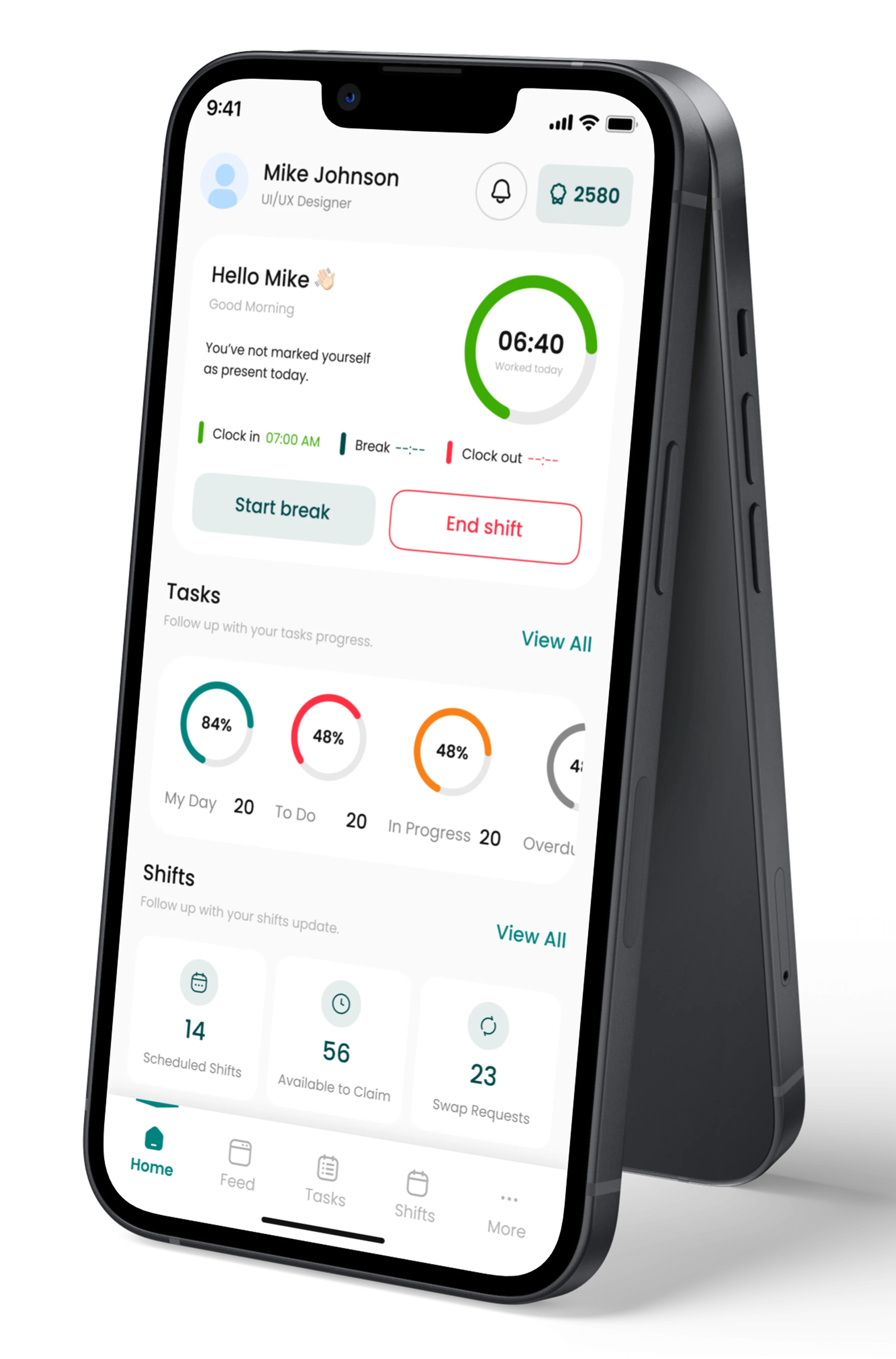 Clock in to the scheduled shift—on time, with less friction.